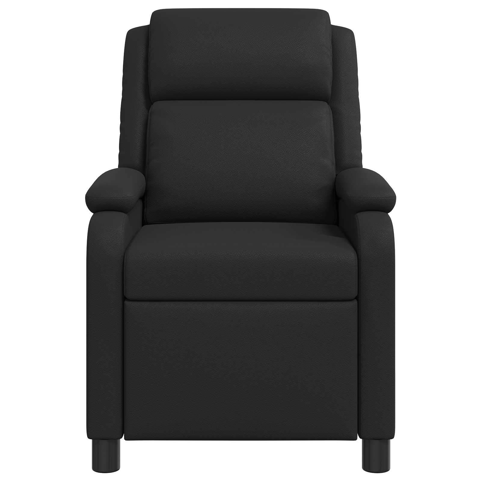 Massage Recliner Black Faux Leather