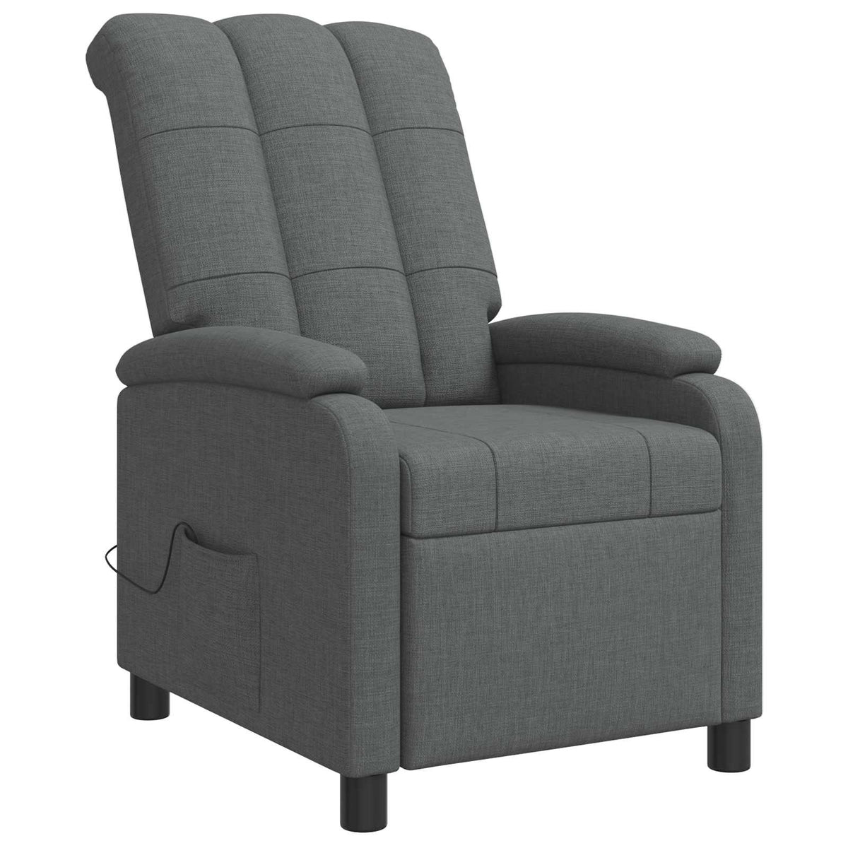 Massage Recliner Dark Grey Fabric