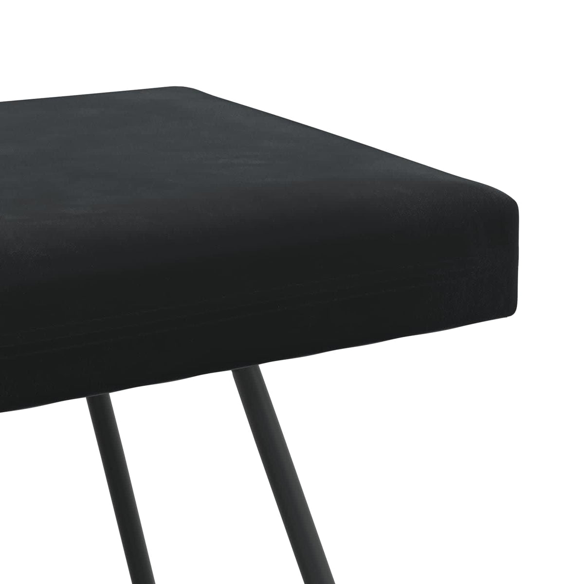 Bench Plain Black 80 x 40 x 45 cm Velvet