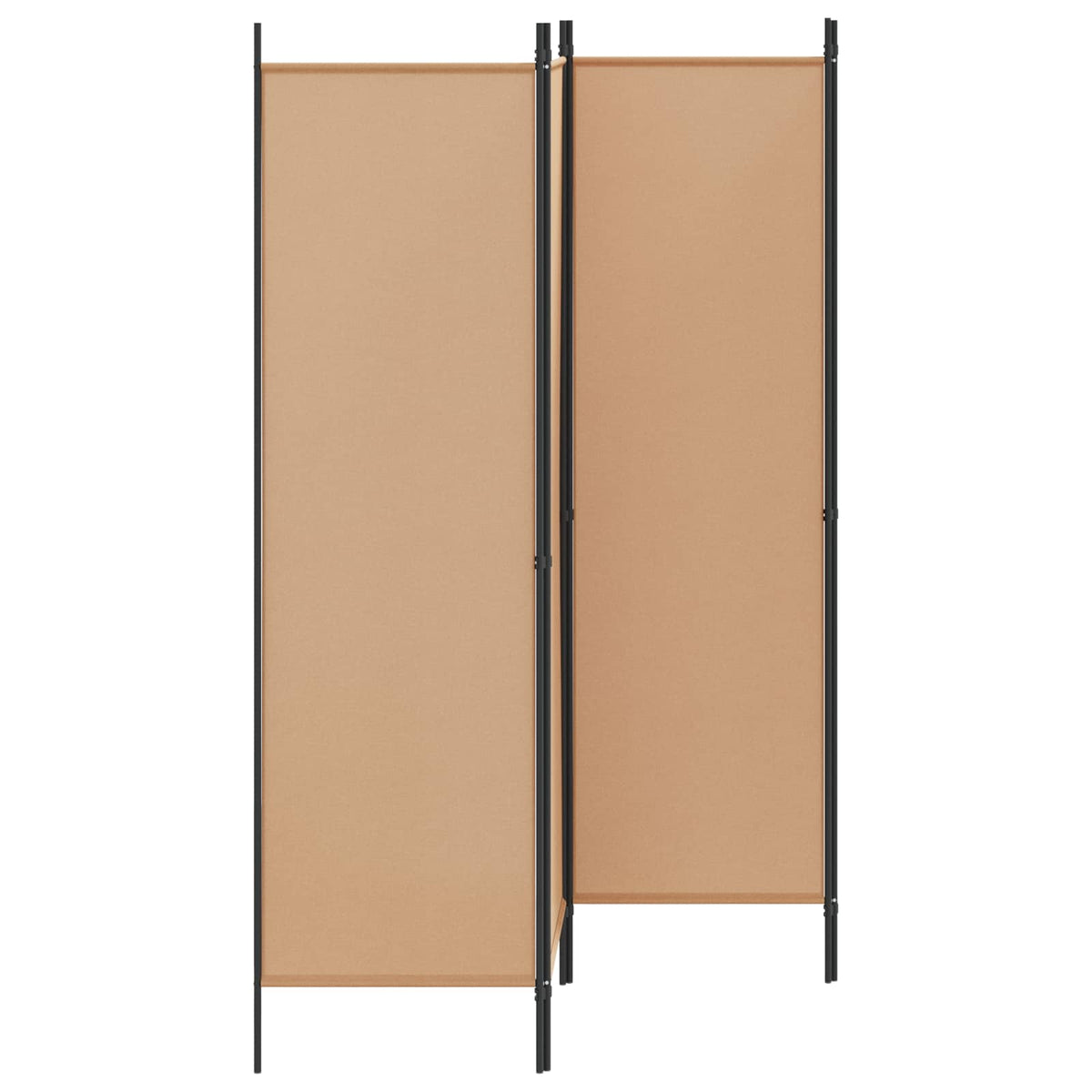 4-Panel Room Divider Beige 200 x 180 cm Fabric