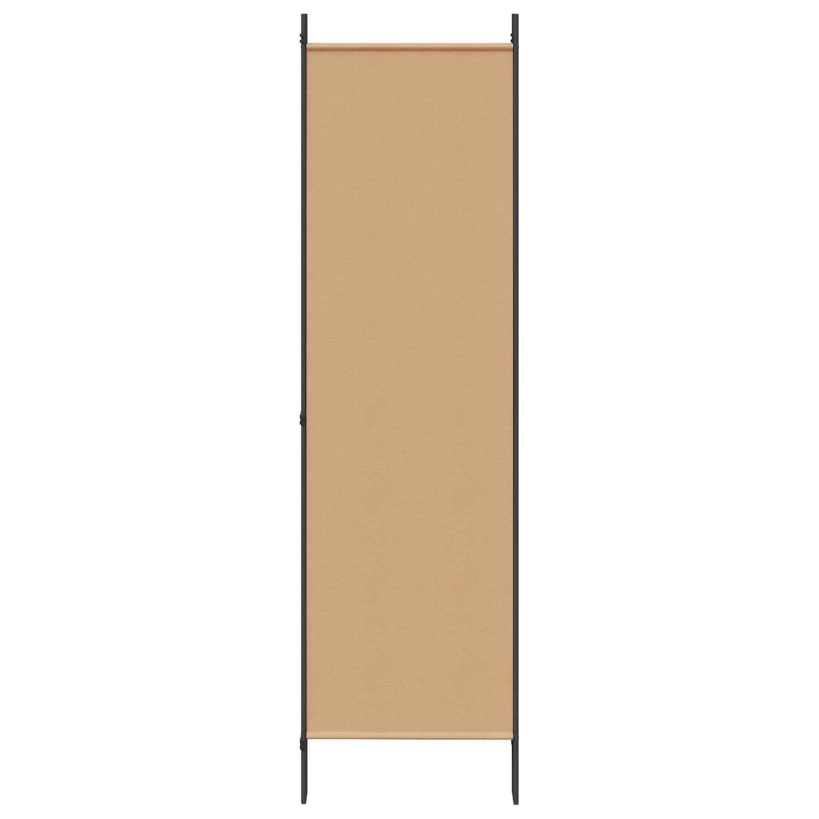 5-Panel Room Divider Beige 250 x 180 cm Fabric