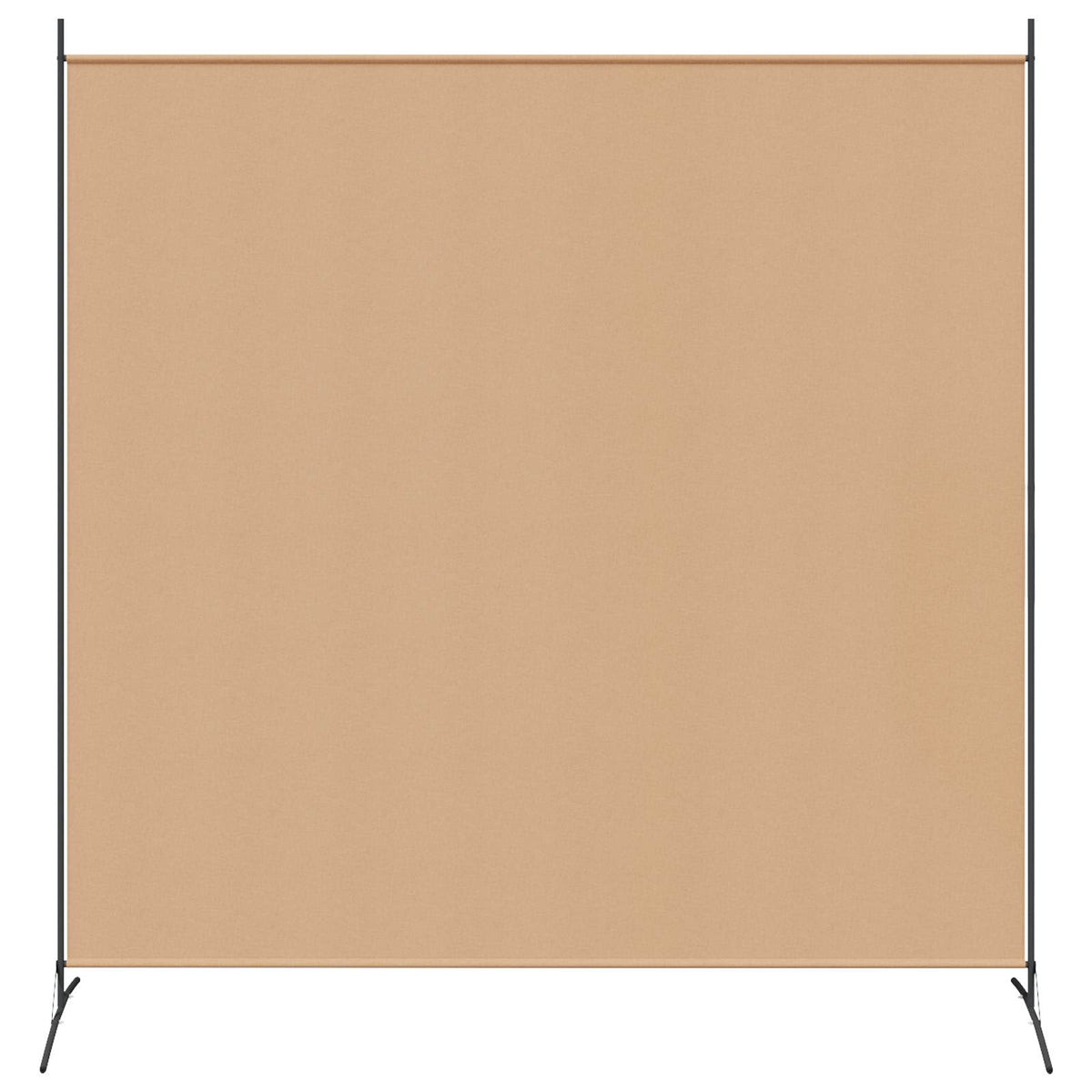 Single Panel Room Divider Beige 175 x 180 cm Fabric