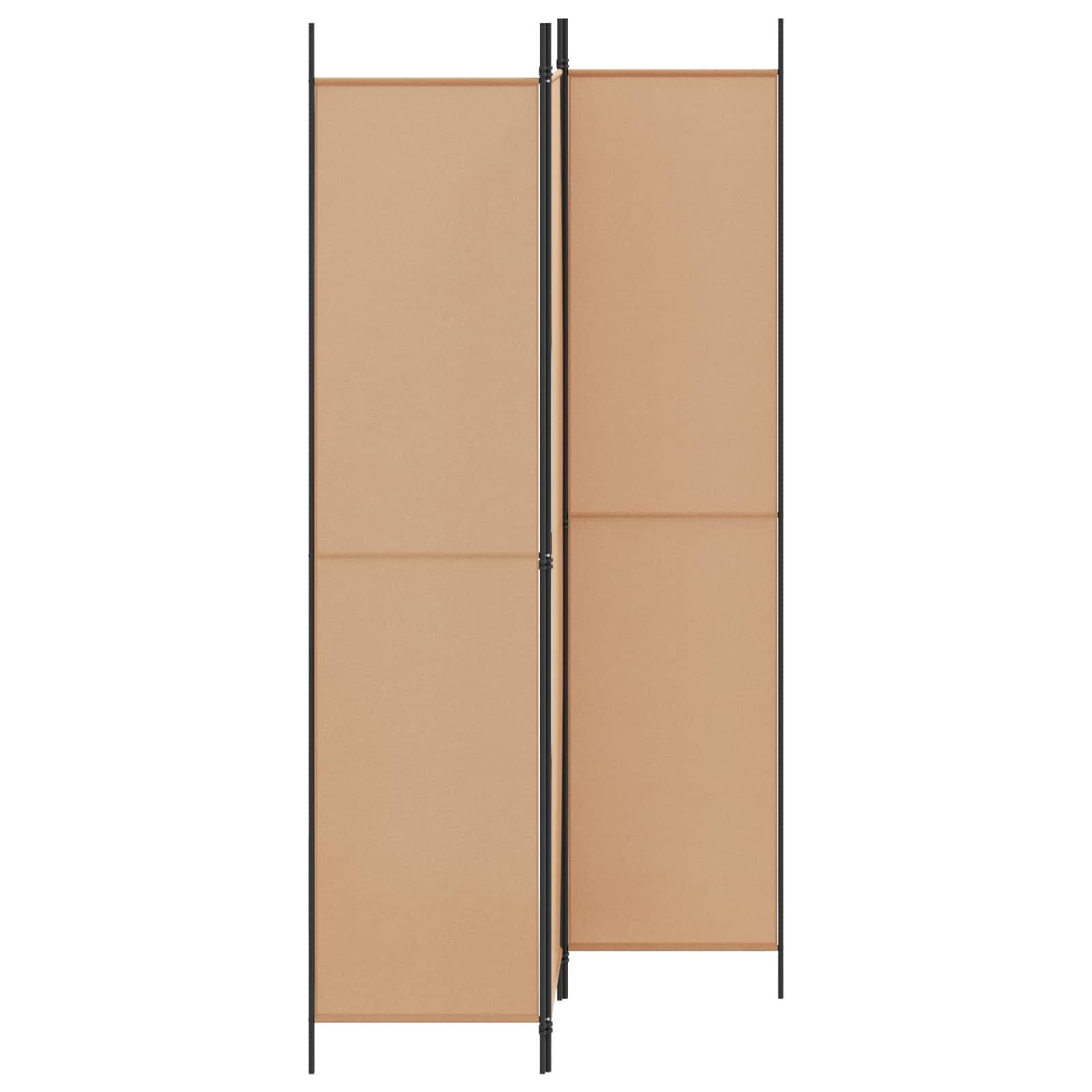 3-Panel Room Divider Beige 150 x 220 cm Fabric