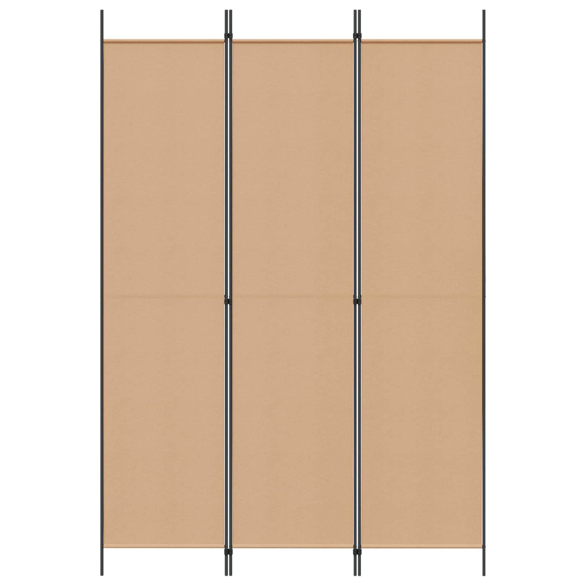 3-Panel Room Divider Beige 150 x 220 cm Fabric