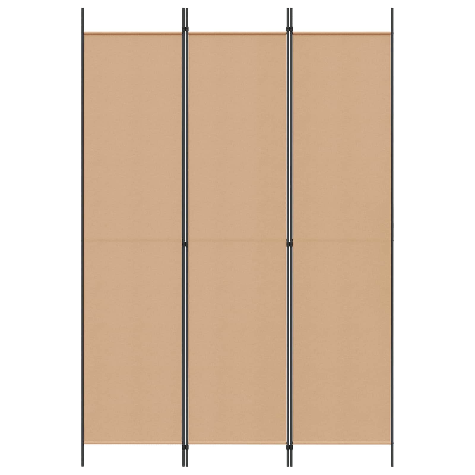 3-Panel Room Divider Beige 150 x 220 cm Fabric