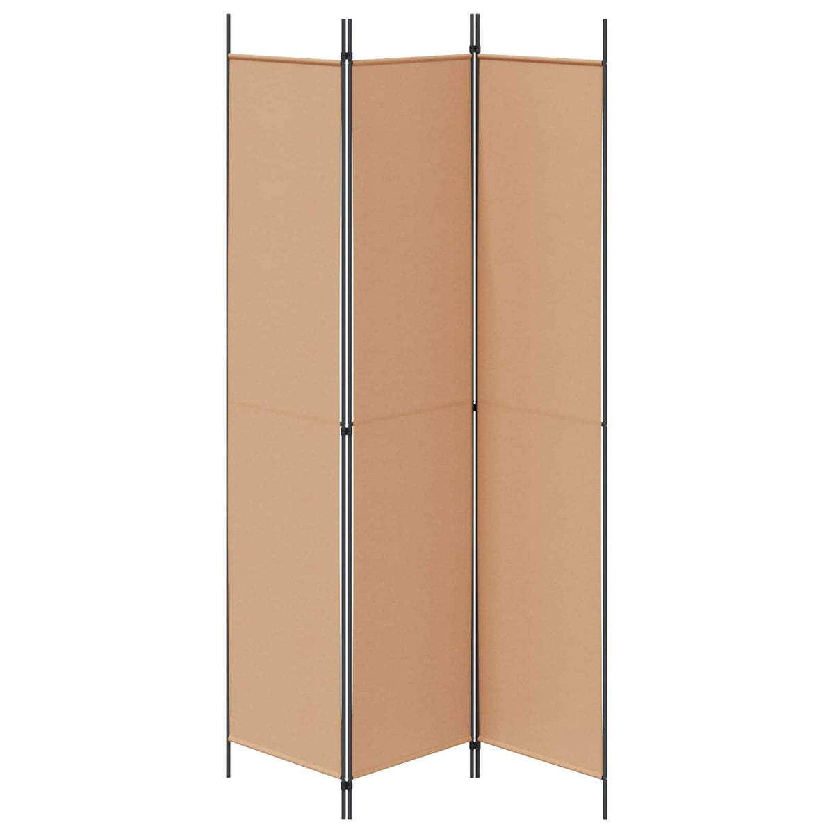 3-Panel Room Divider Beige 150 x 220 cm Fabric