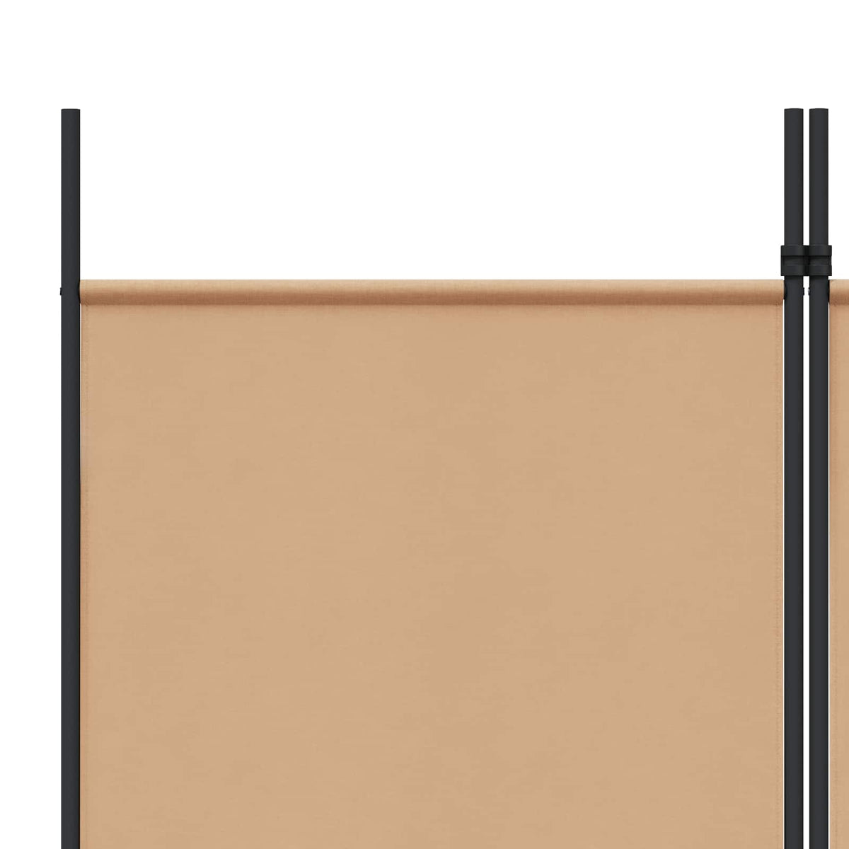 4-Panel Room Divider Beige 200 x 220 cm Fabric