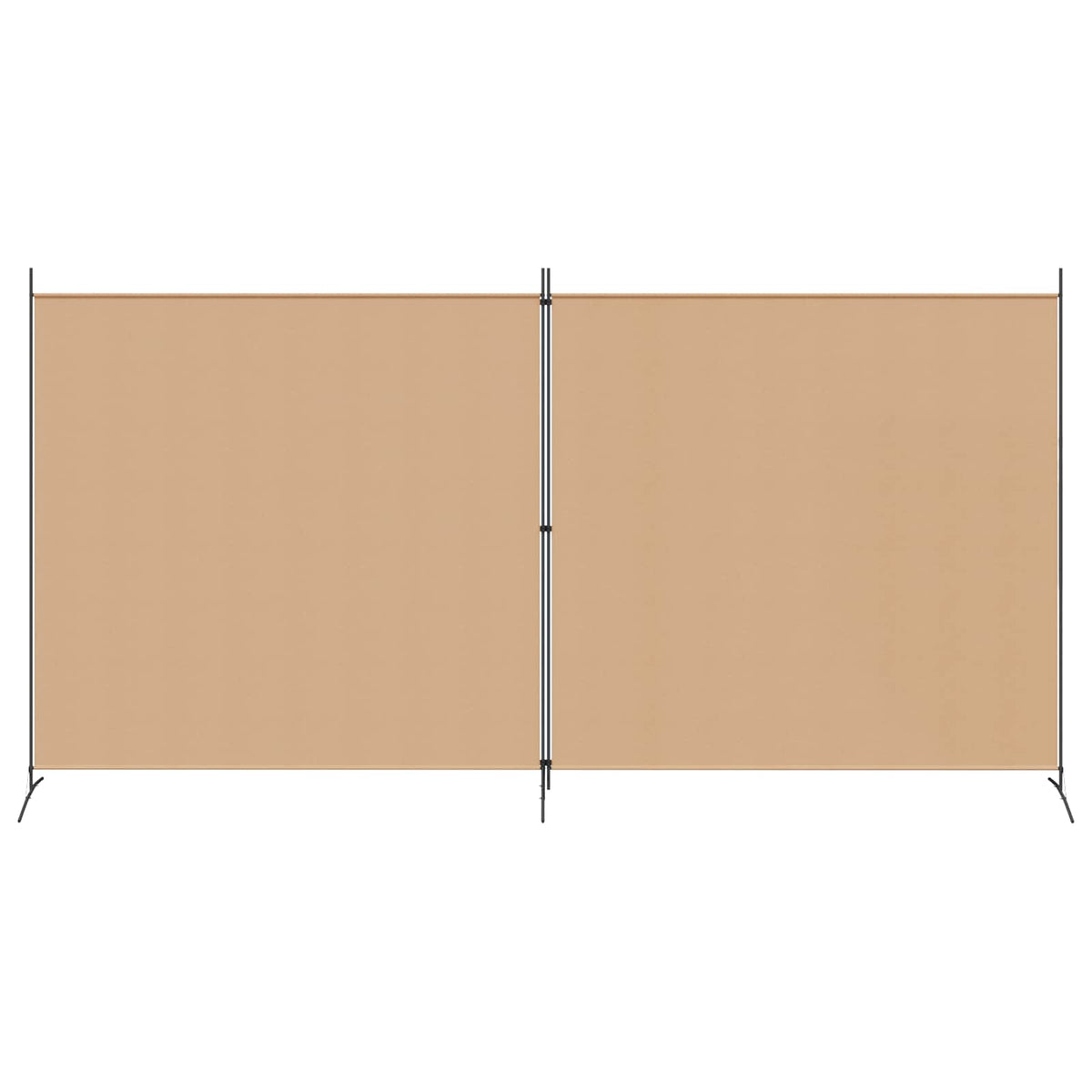 2-Panel Room Divider Beige 348 x 180 cm Fabric