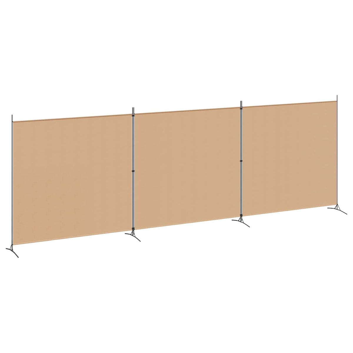 4-Panel Room Divider Beige 525 x 180 cm Fabric