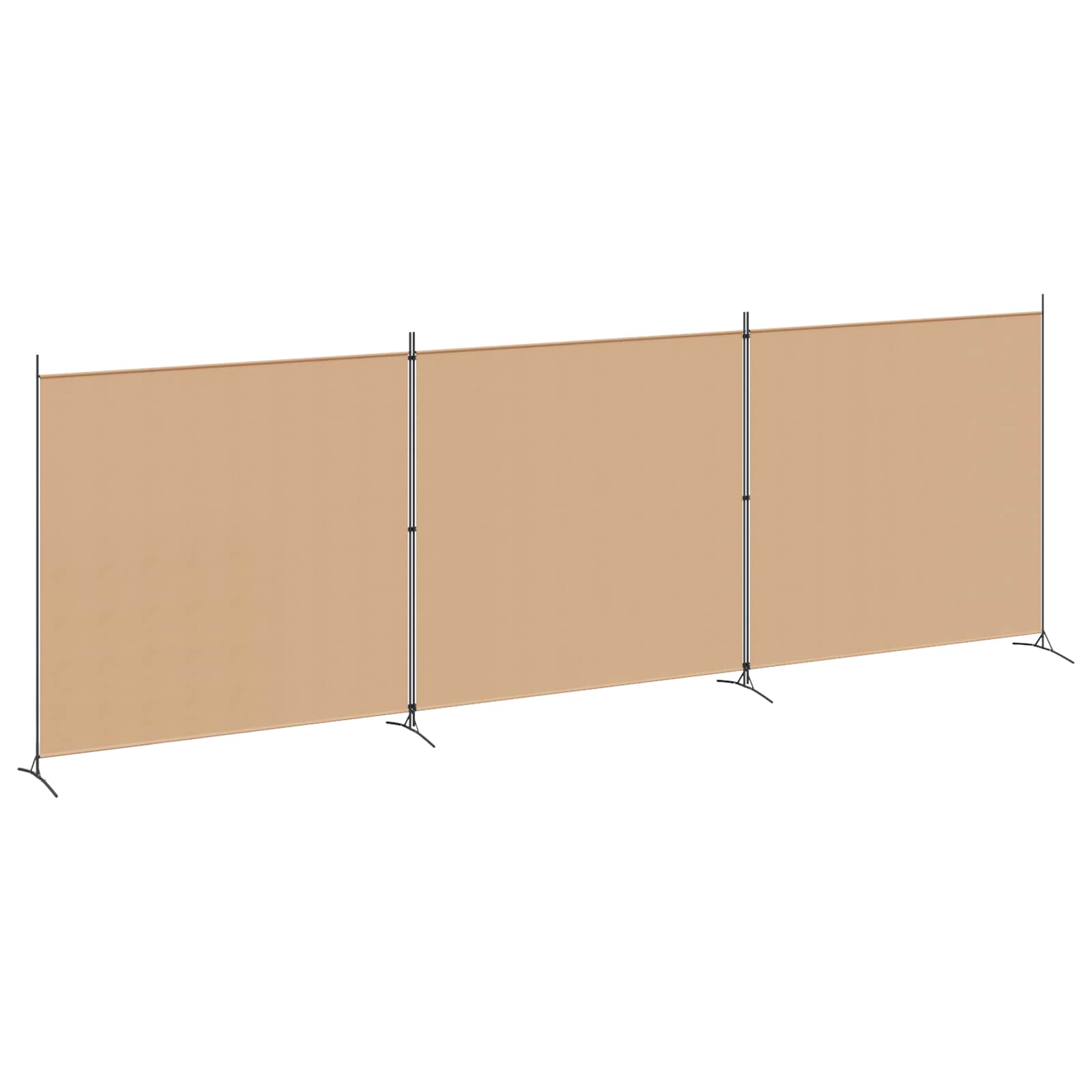 4-Panel Room Divider Beige 525 x 180 cm Fabric