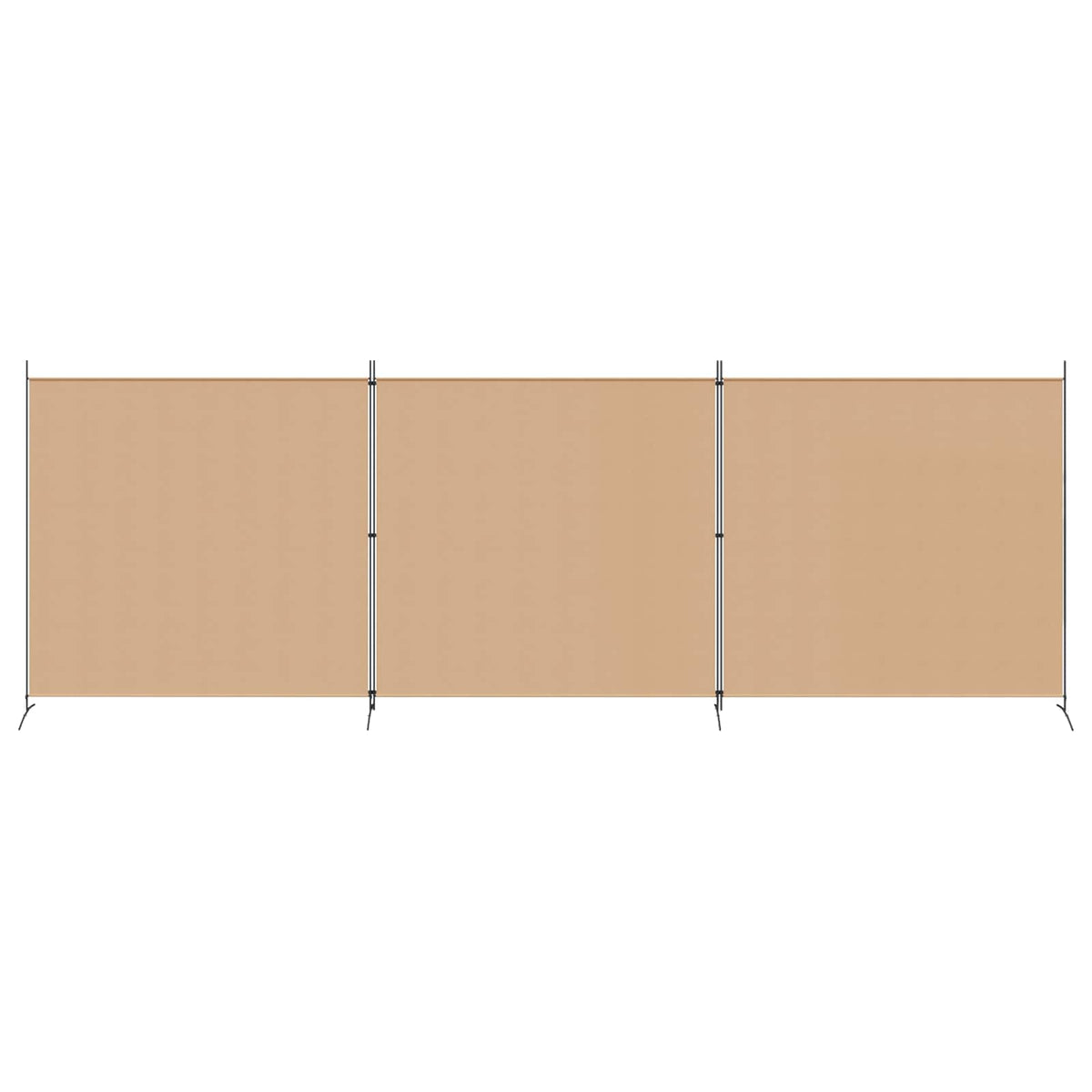 4-Panel Room Divider Beige 525 x 180 cm Fabric