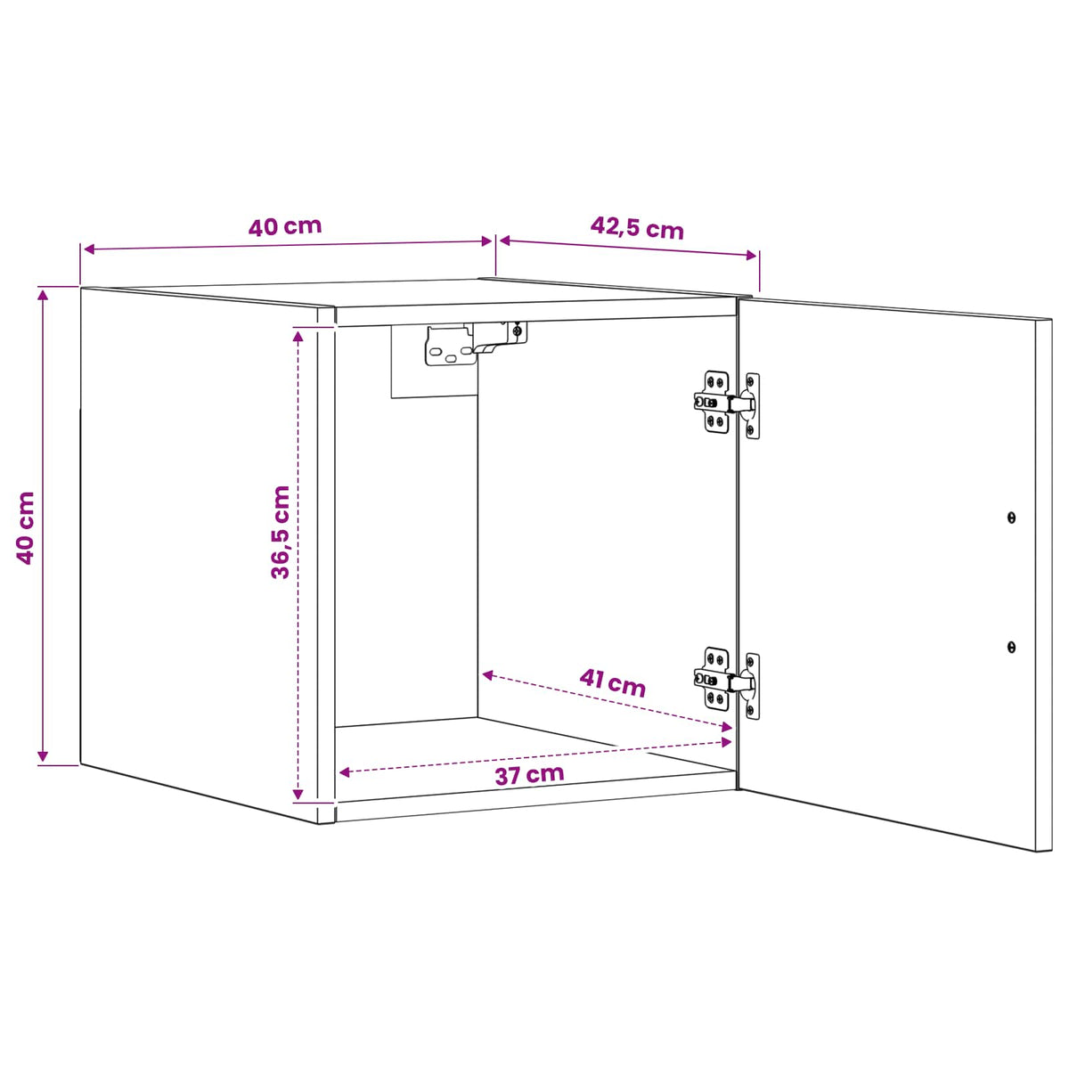 Wall Cabinet Artisan oak 40 x 42.5 x 40 cm PB