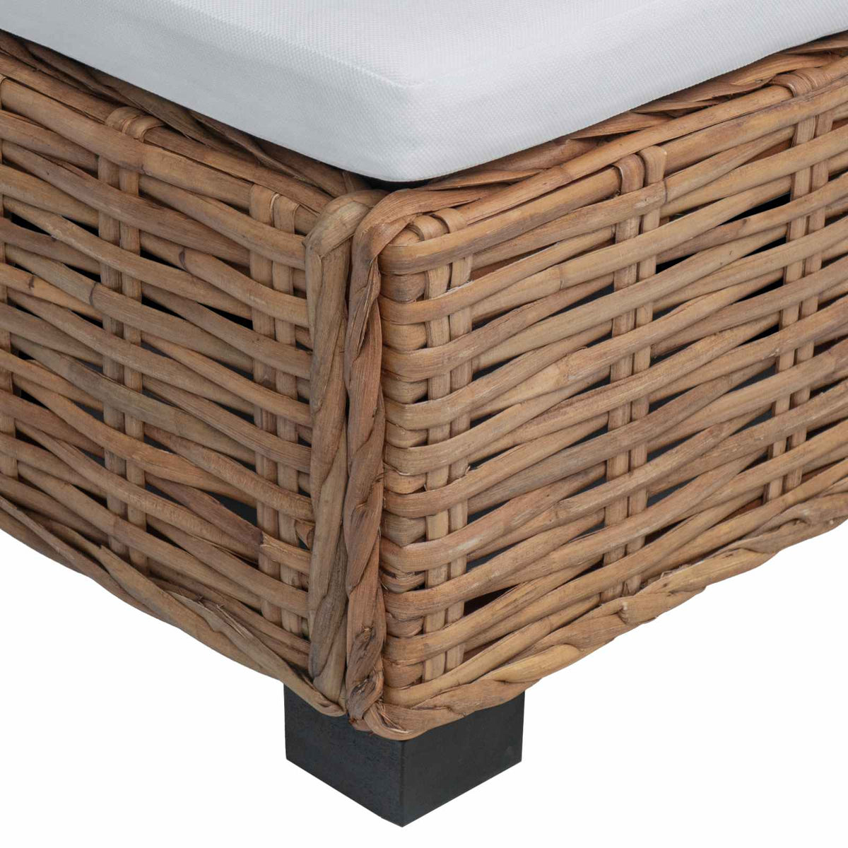 Footrest with Cushion GENDT Natural Rattan Natural