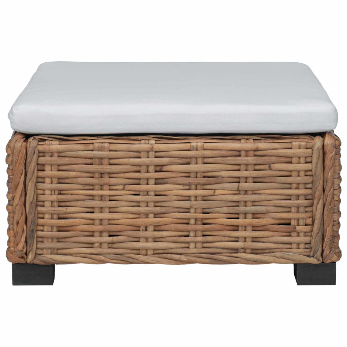 Footrest with Cushion GENDT Natural Rattan Natural