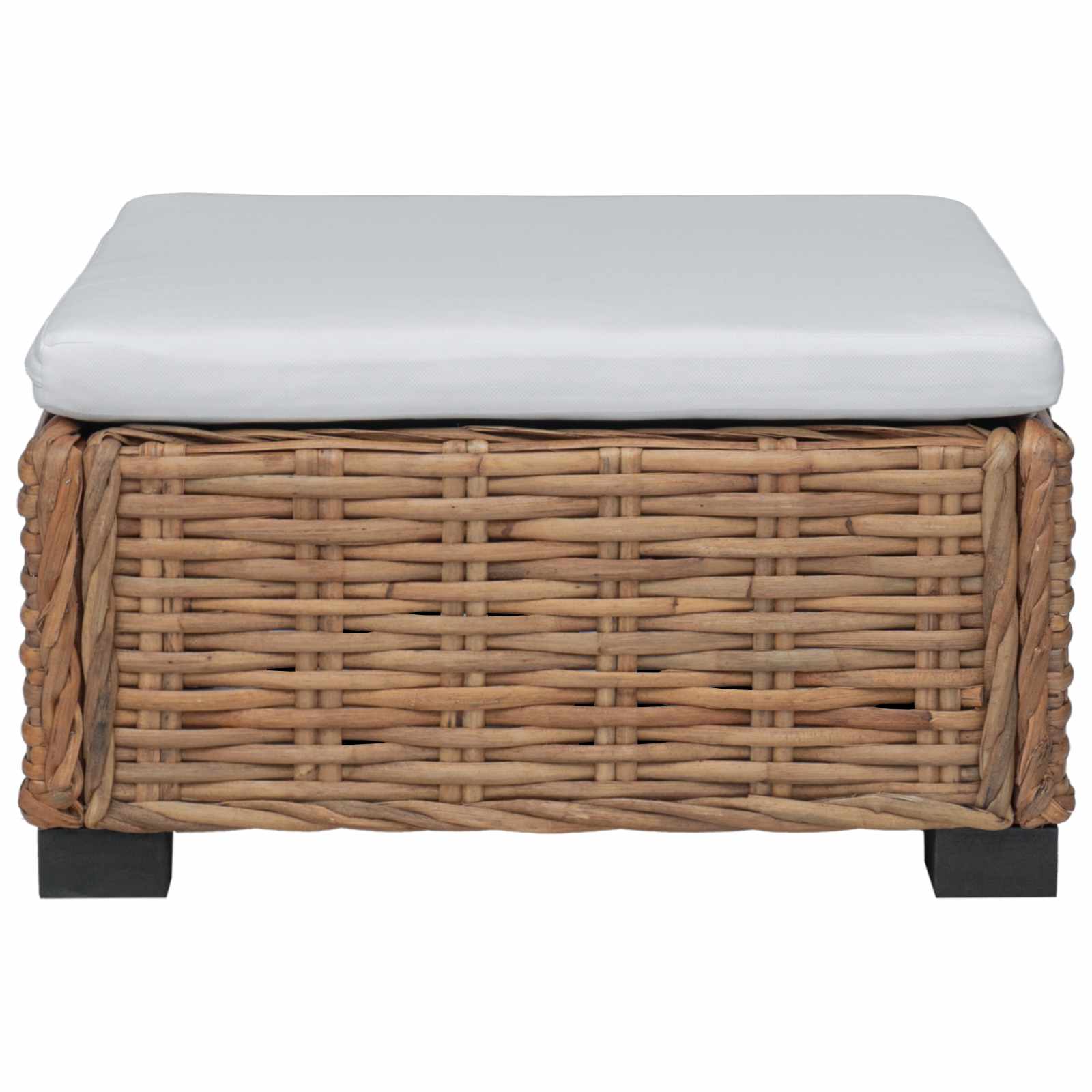 Footrest with Cushion GENDT Natural Rattan Natural