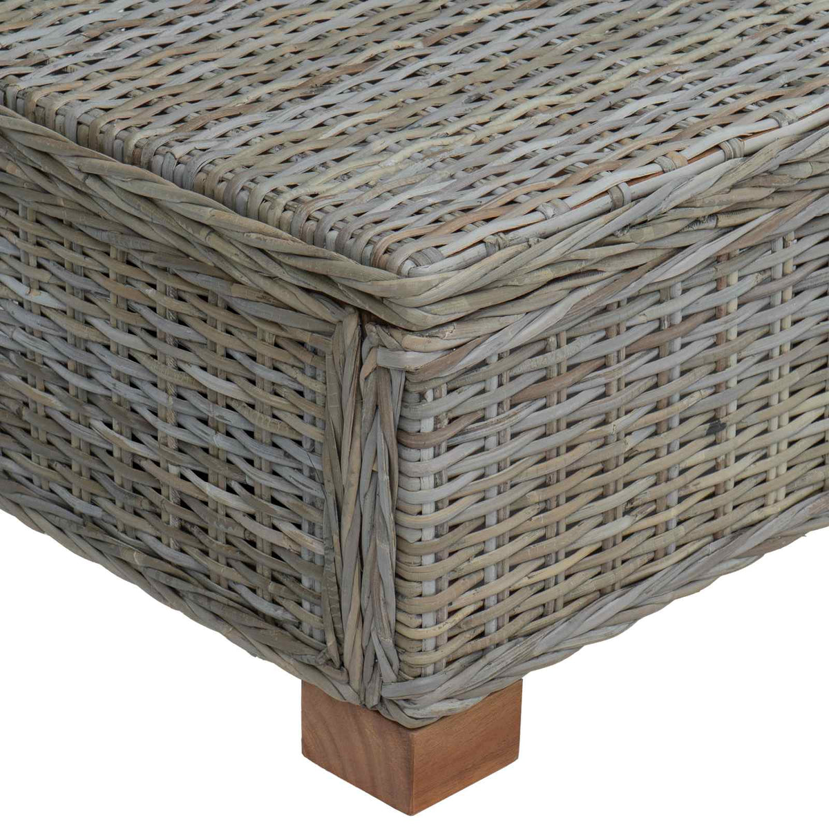 Coffee Table GENDT Natural Rattan Kubu Grey 67 x 60 x 30 cm