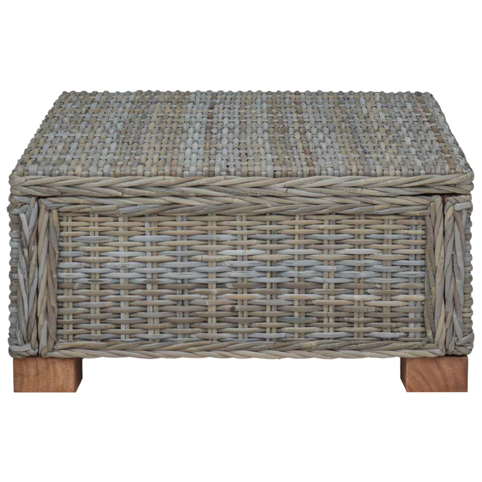 Coffee Table GENDT Natural Rattan Kubu Grey 67 x 60 x 30 cm