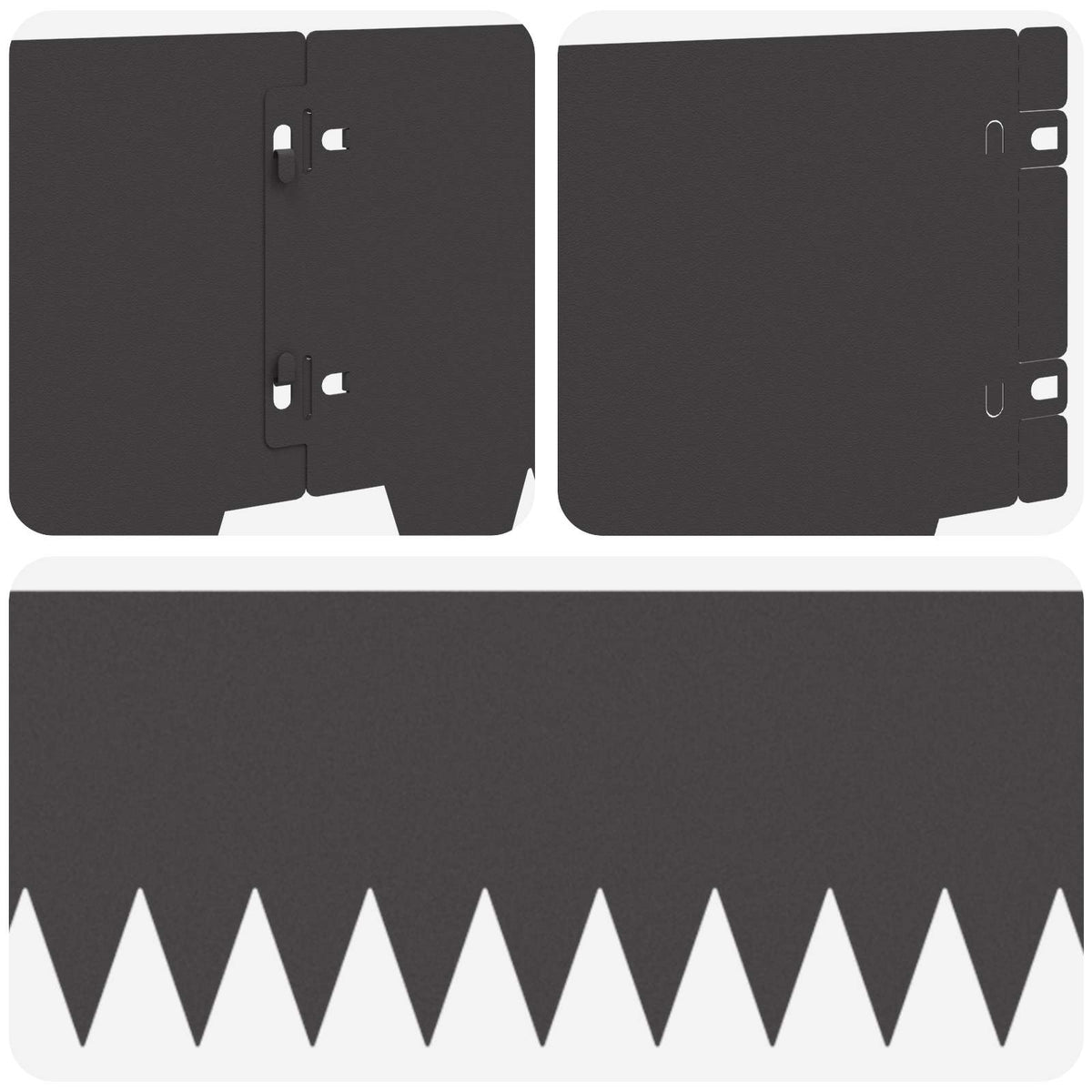 Lawn Edging 10 pcs 103 x 20 cm metal Black
