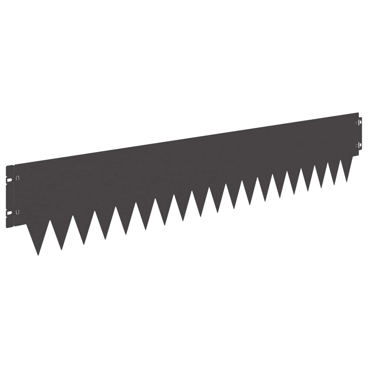 Lawn Edging 10 pcs 103 x 20 cm metal Black
