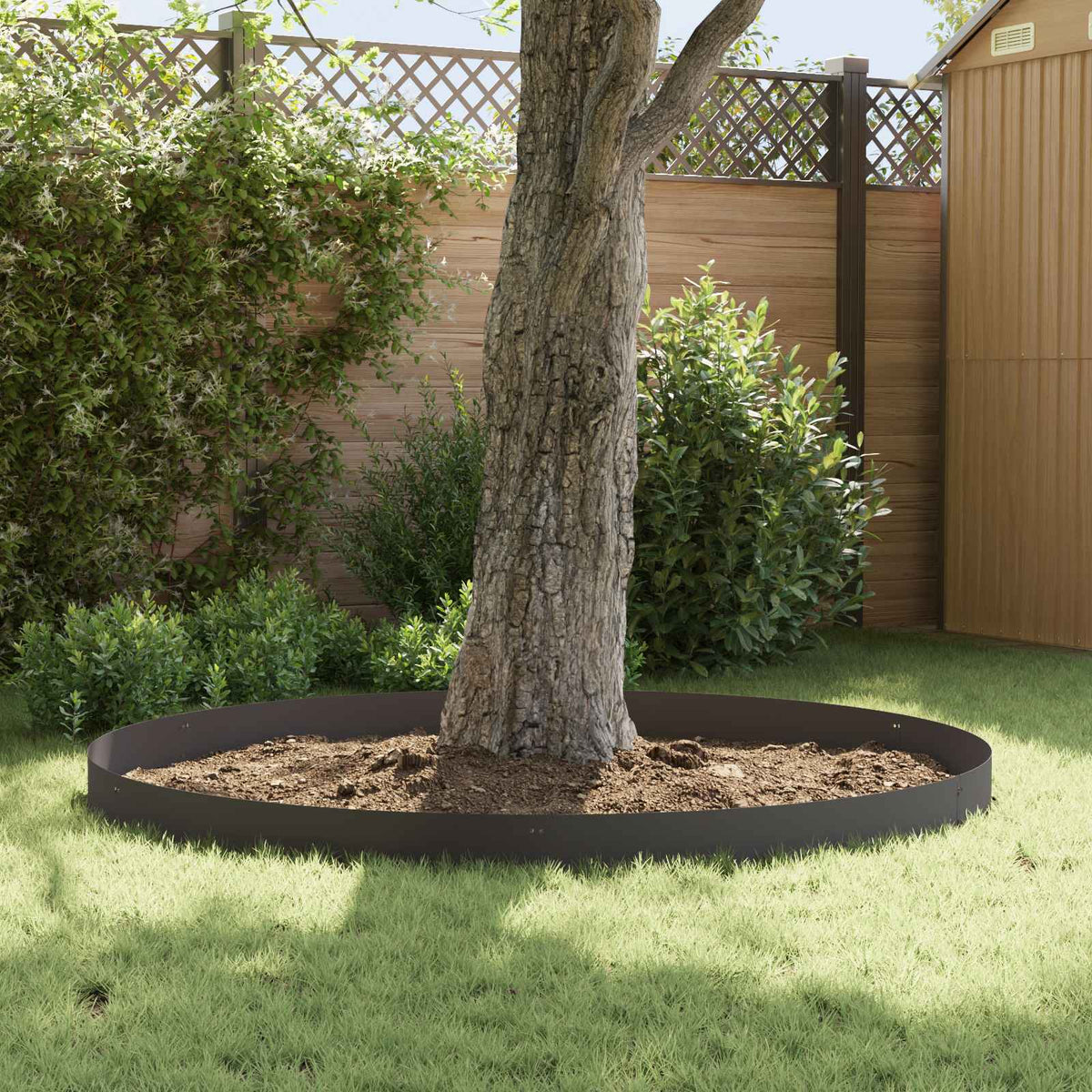 Lawn Edging 20 pcs 103 x 20 cm metal Black