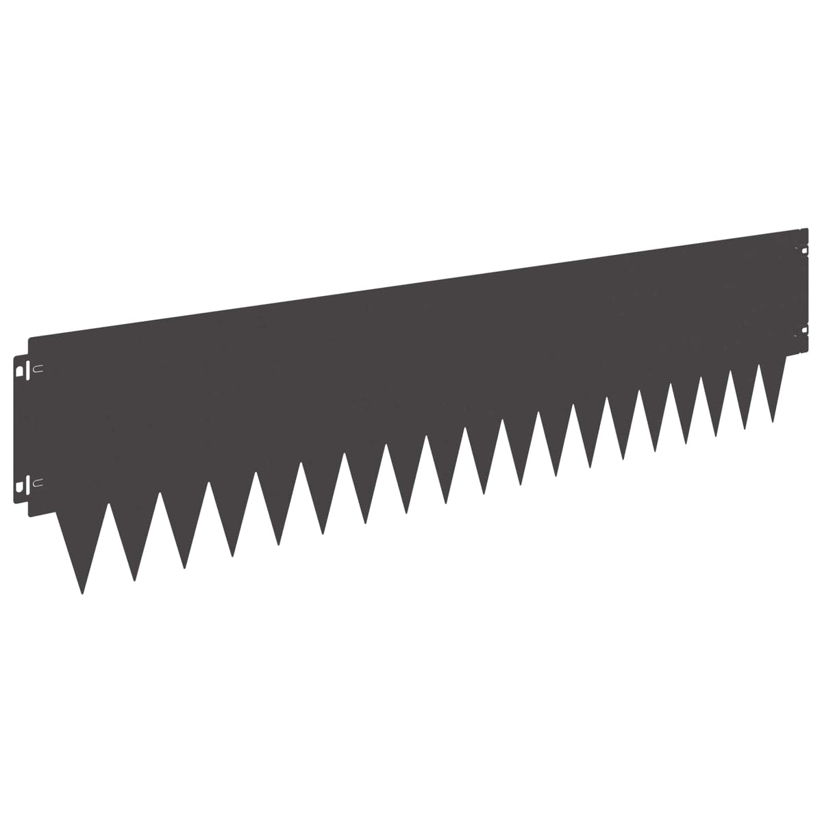 Lawn Edging 20 pcs 103 x 25 cm metal Black