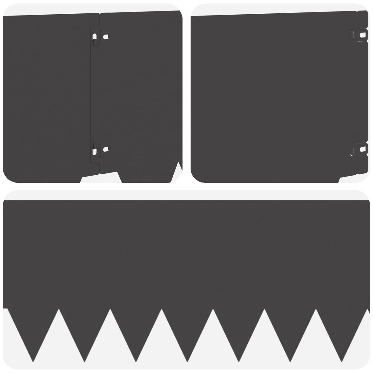 Lawn Edging 10 pcs 103 x 30 cm metal Black