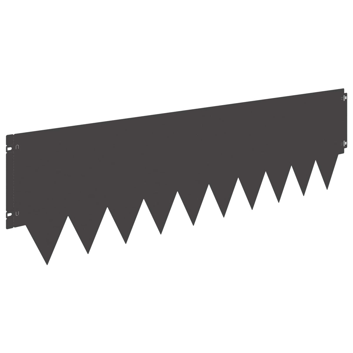 Lawn Edging 10 pcs 103 x 30 cm metal Black