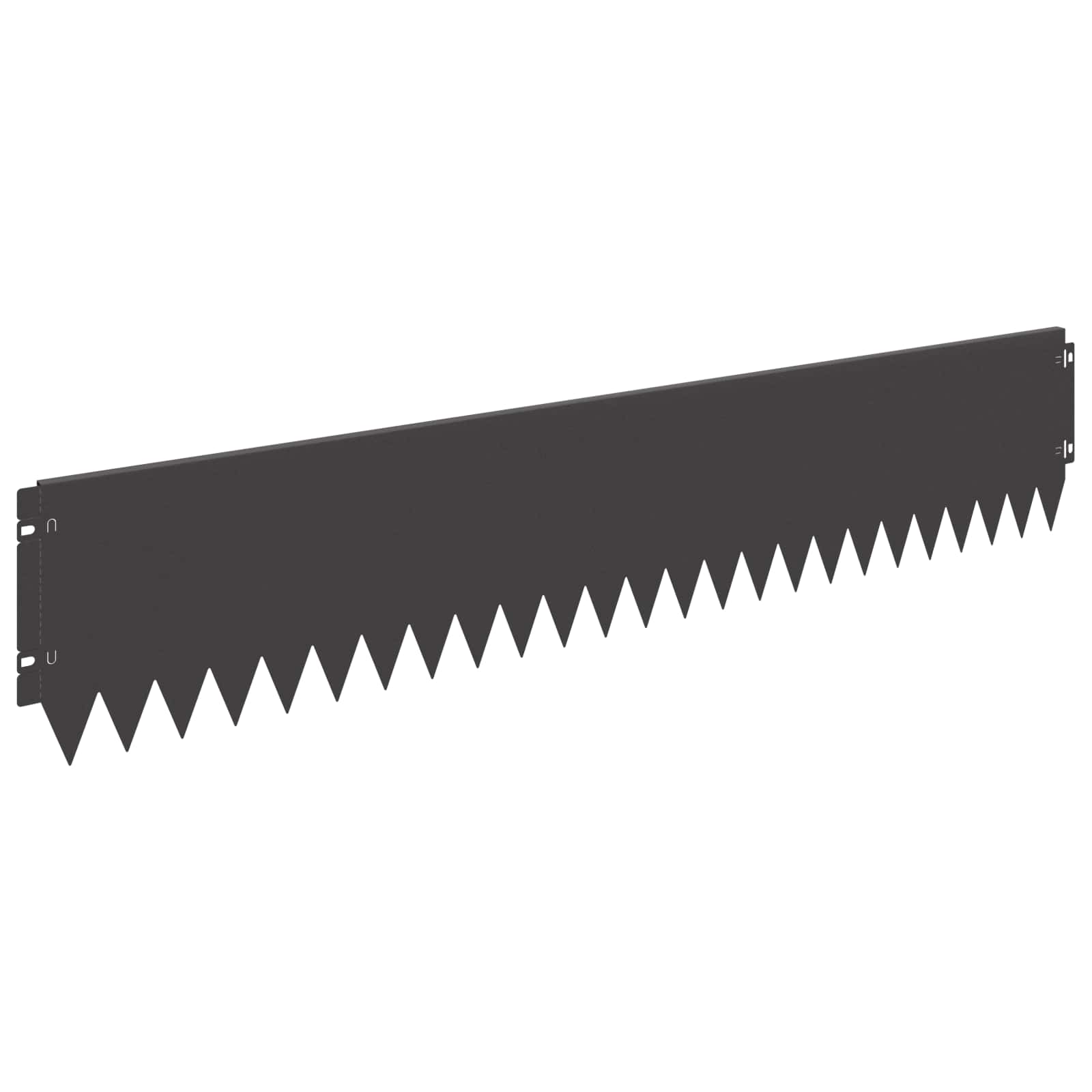 Lawn Edging 10 pcs 103 x 20 cm Steel Black