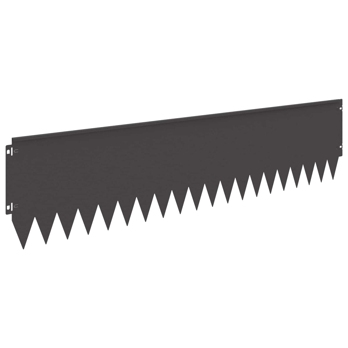 Lawn Edging 10 pcs 103 x 25 cm Steel Black
