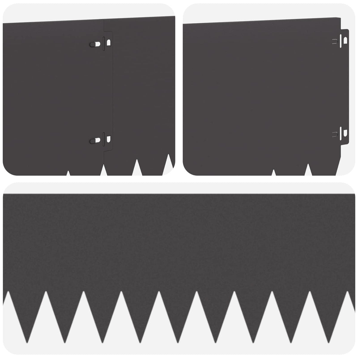 Lawn Edging 20 pcs 103 x 25 cm Steel Black