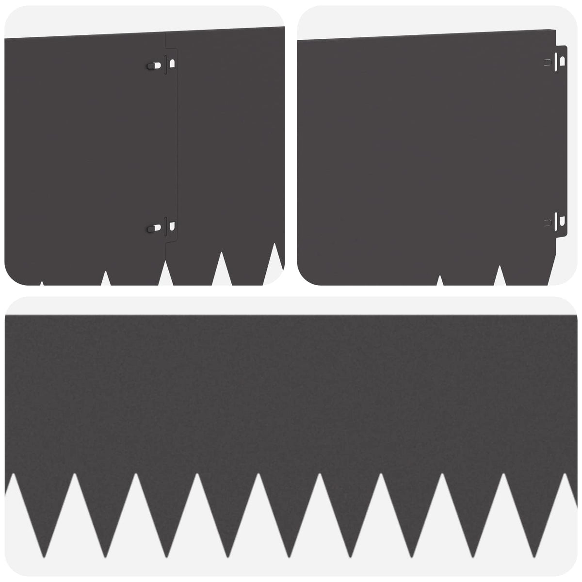 Lawn Edging 10 pcs 103 x 30 cm Steel Black