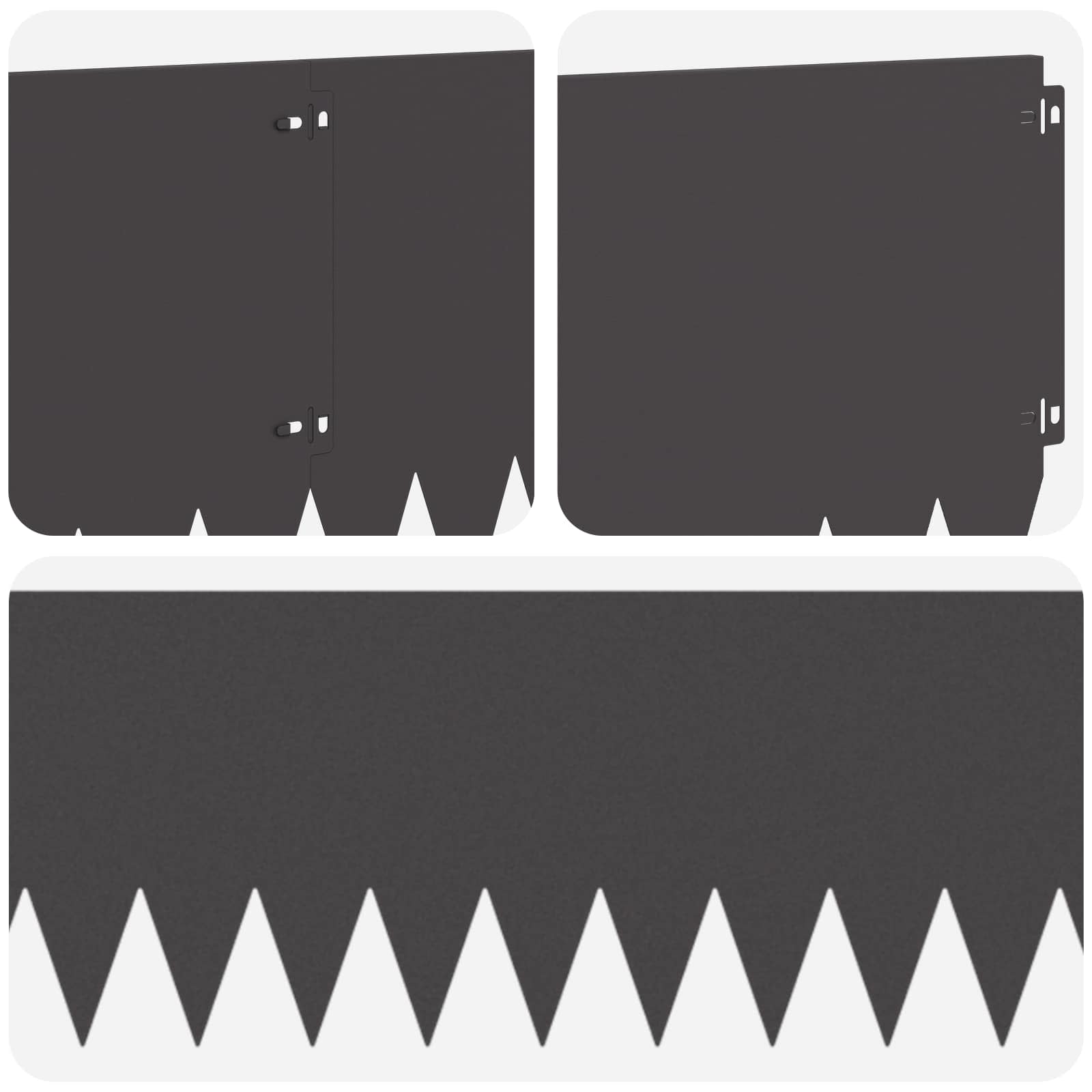 Lawn Edging 10 pcs 103 x 30 cm Steel Black