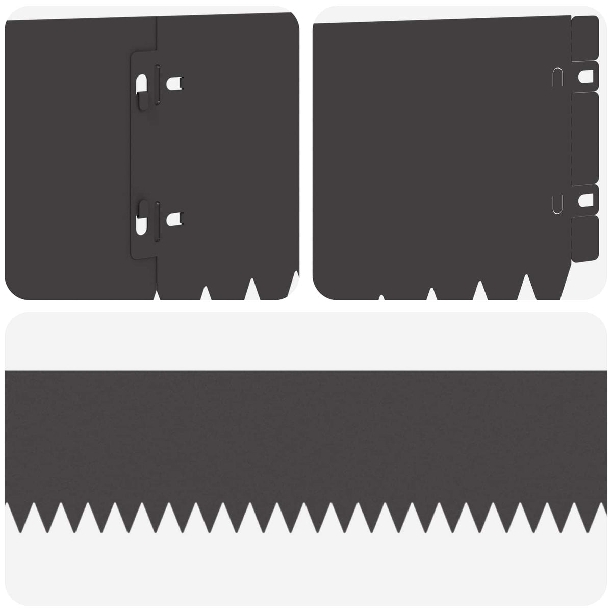 Lawn Edging 10 pcs 103 x 15 cm Steel Black