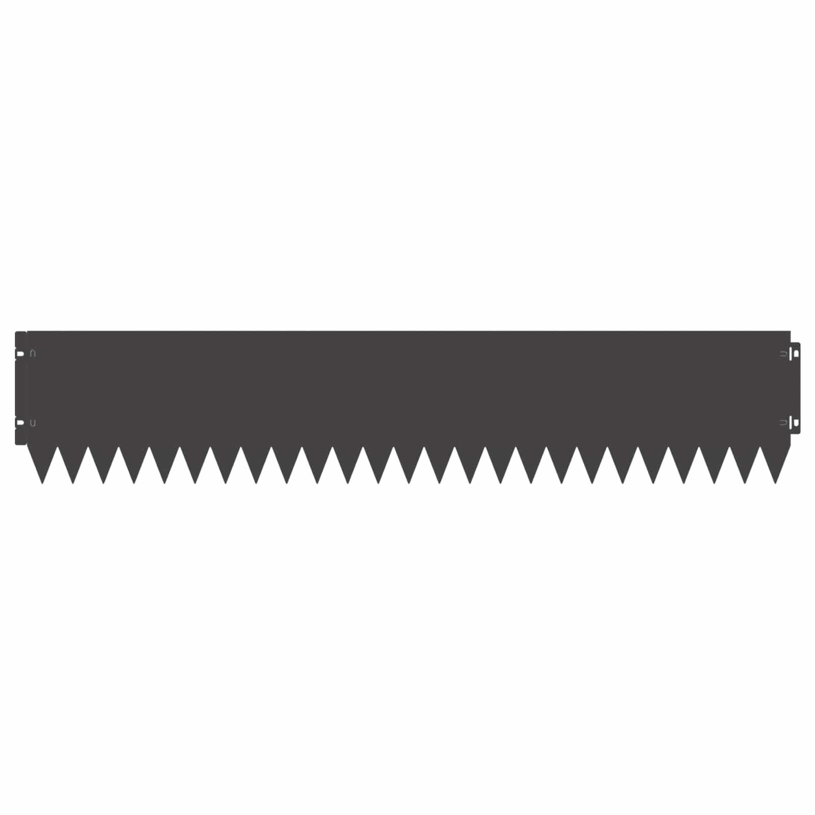 Lawn Edging 10 pcs 103 x 20 cm Steel Black