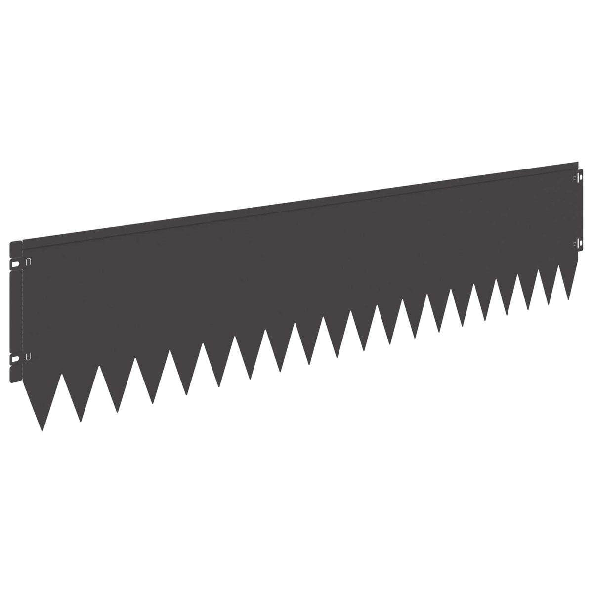 Lawn Edging 10 pcs 103 x 25 cm Steel Black