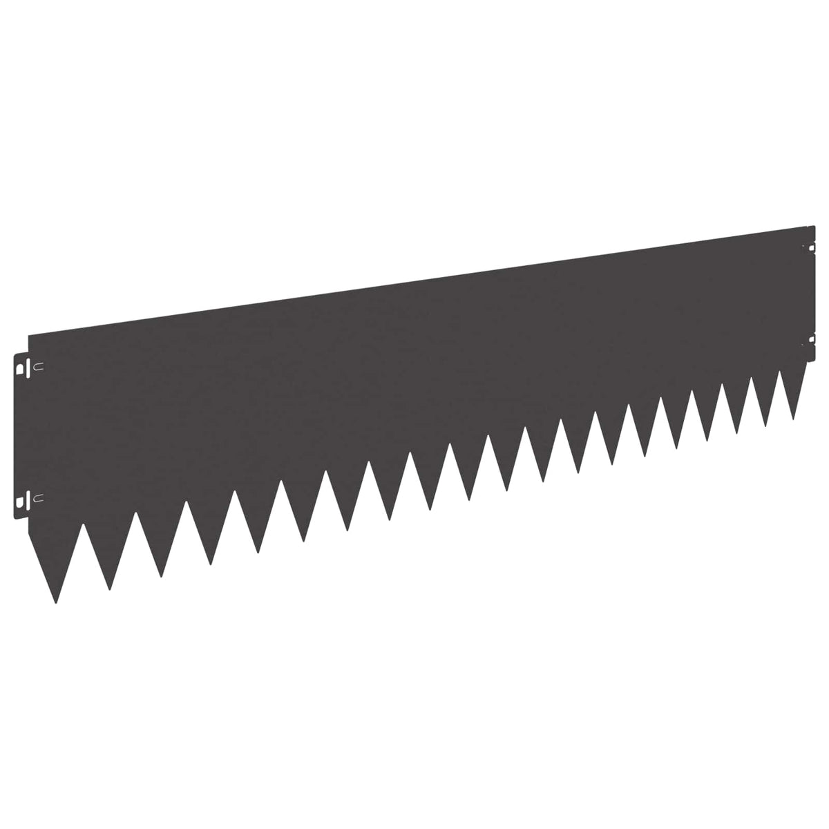 Lawn Edging 20 pcs 103 x 25 cm Steel Black