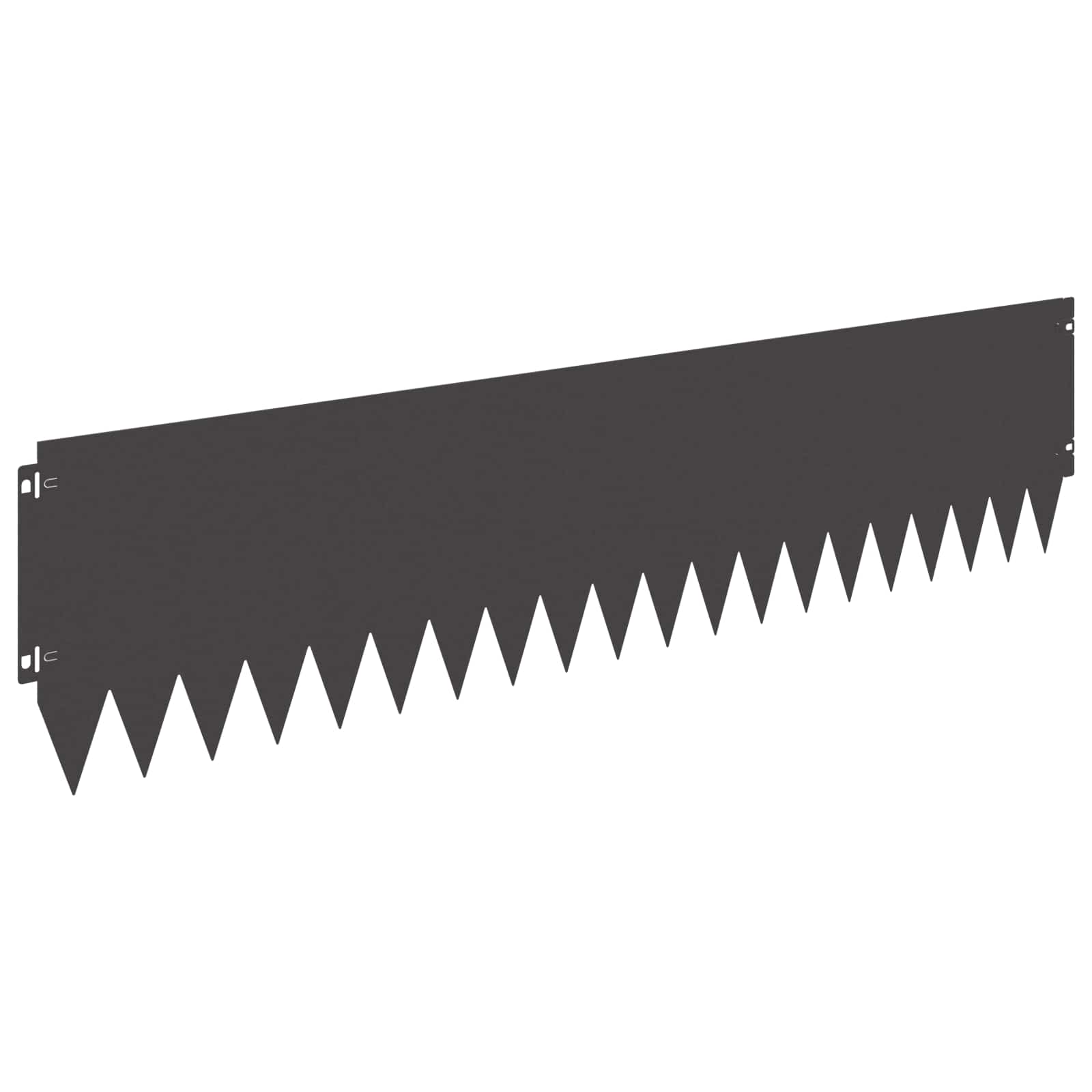 Lawn Edging 20 pcs 103 x 25 cm Steel Black