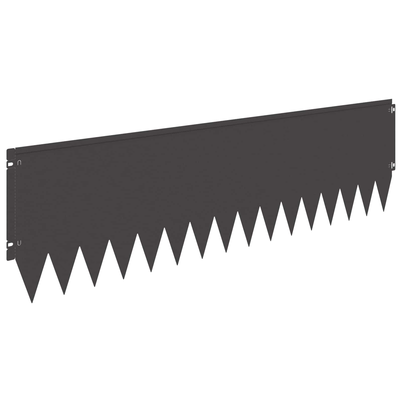 Lawn Edging 20 pcs 103 x 30 cm Steel Black