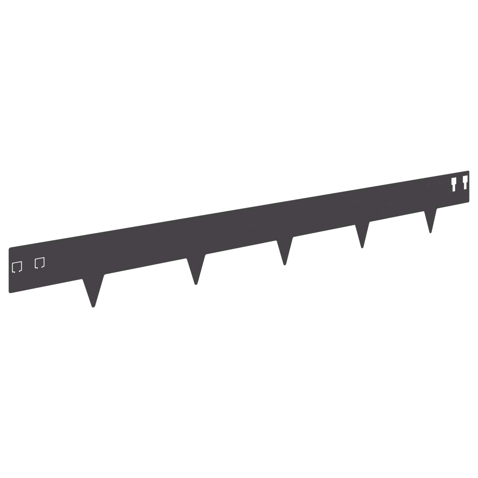 Lawn Edging 10 pcs 100 x 12 cm Steel Black