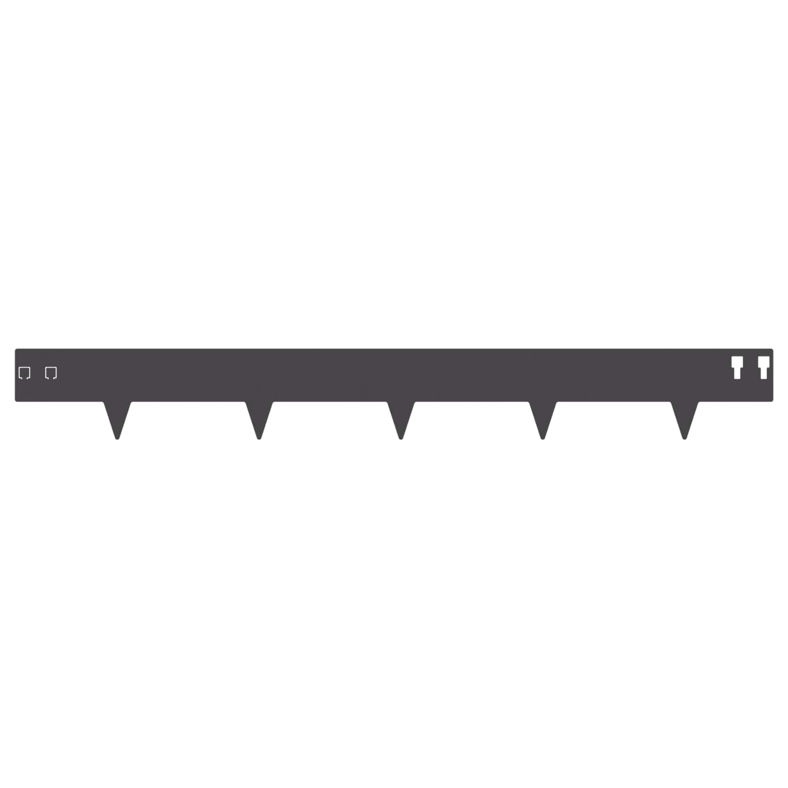 Lawn Edging 10 pcs 100 x 12 cm Steel Black
