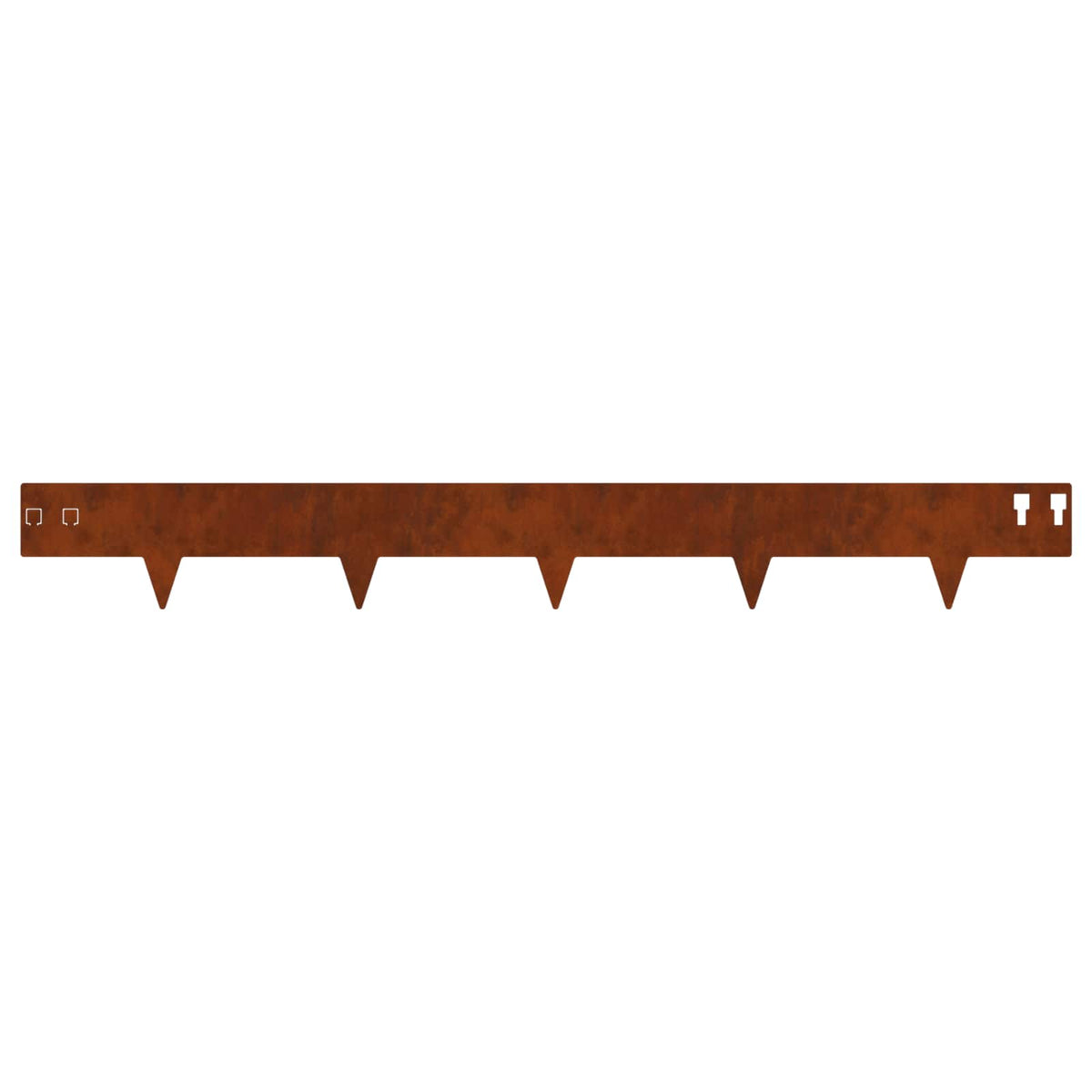 Lawn Edging 20 pcs 100 x 12 cm Steel Rusty