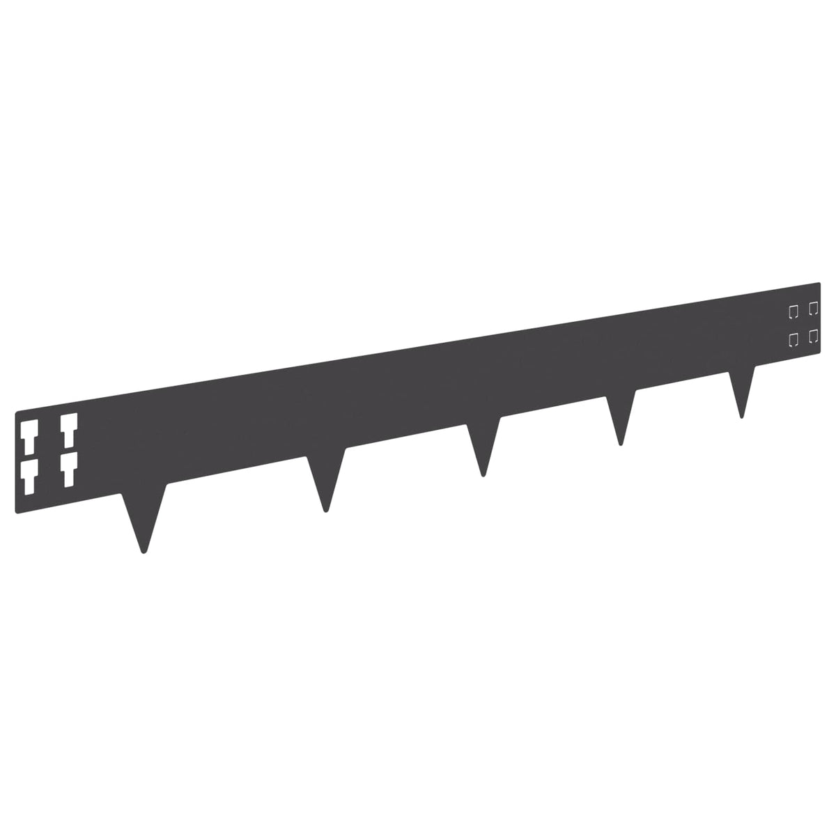 Lawn Edging 10 pcs 100 x 15 cm Steel Black