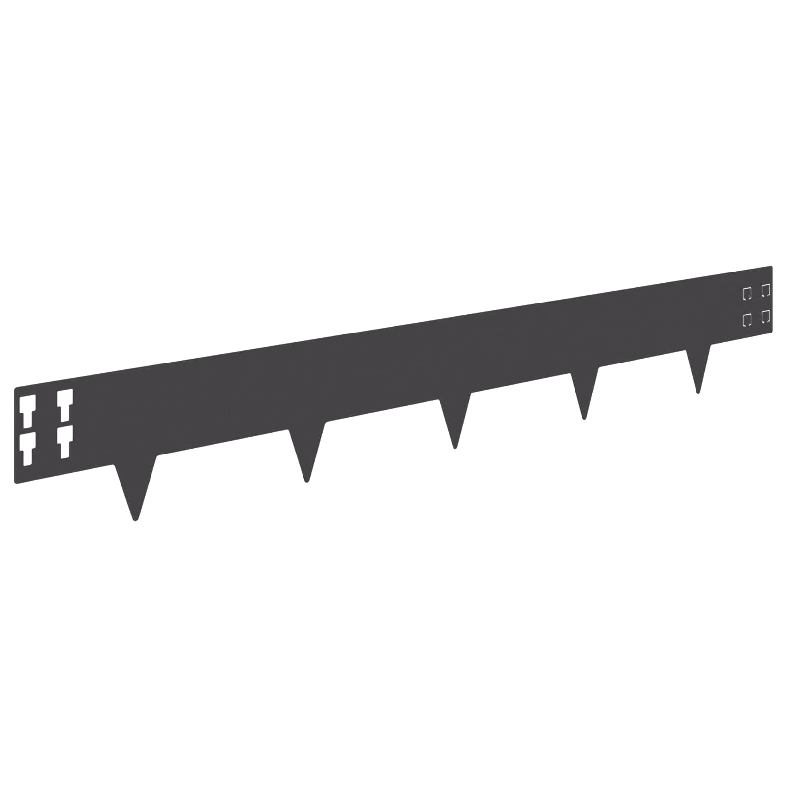 Lawn Edging 20 pcs 100 x 15 cm Steel Black