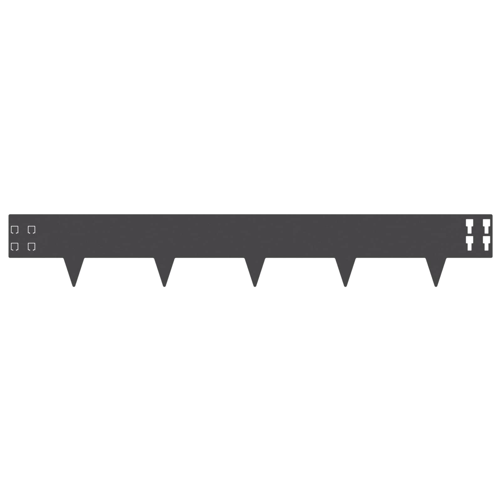 Lawn Edging 20 pcs 100 x 15 cm Steel Black