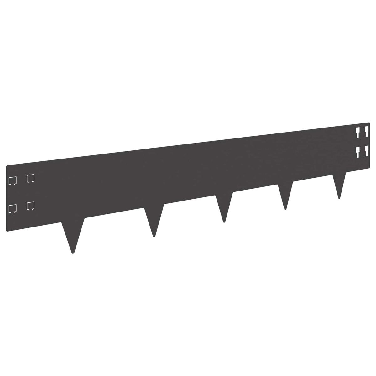 Lawn Edging 10 pcs 100 x 20 cm Steel Black