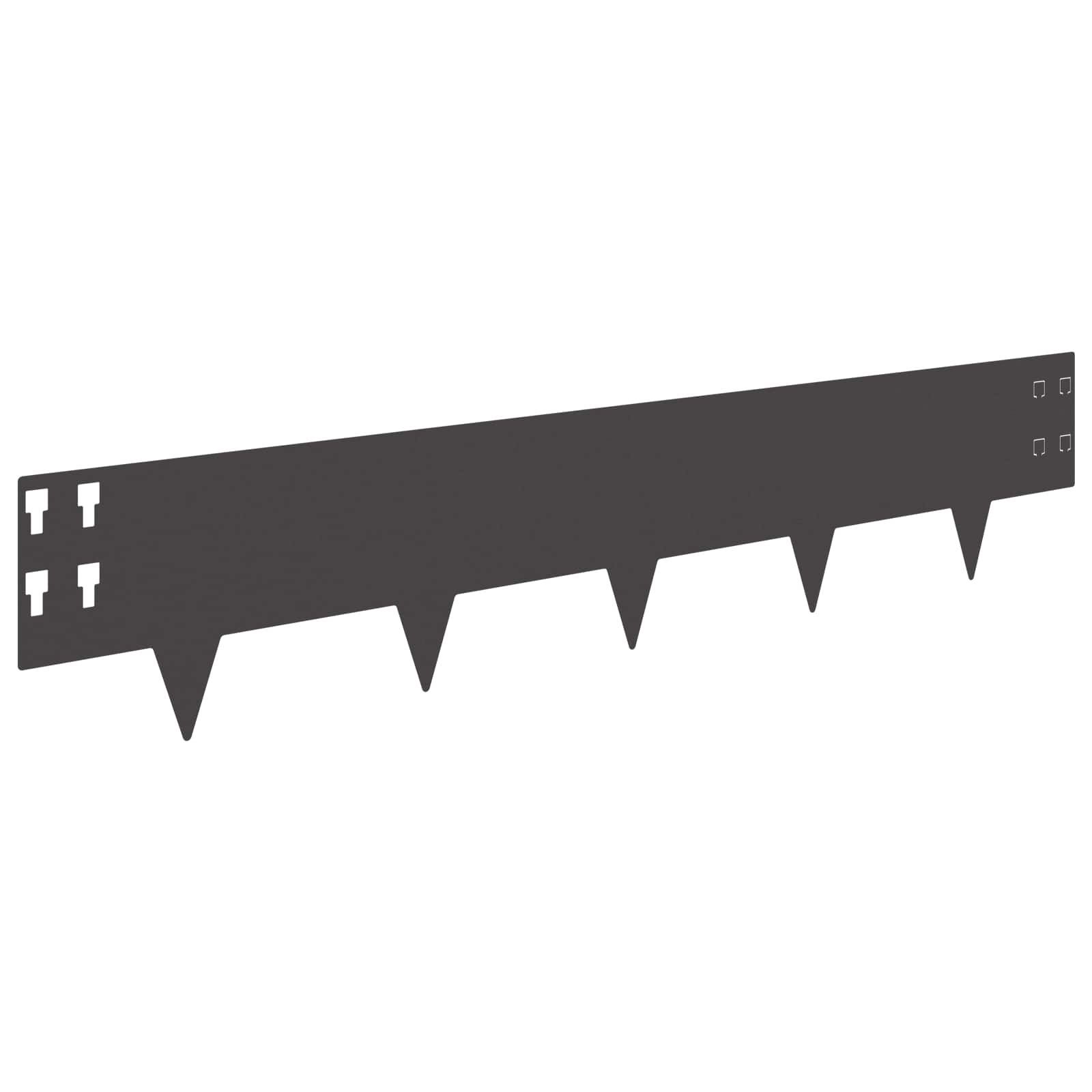 Lawn Edging 10 pcs 100 x 20 cm Steel Black