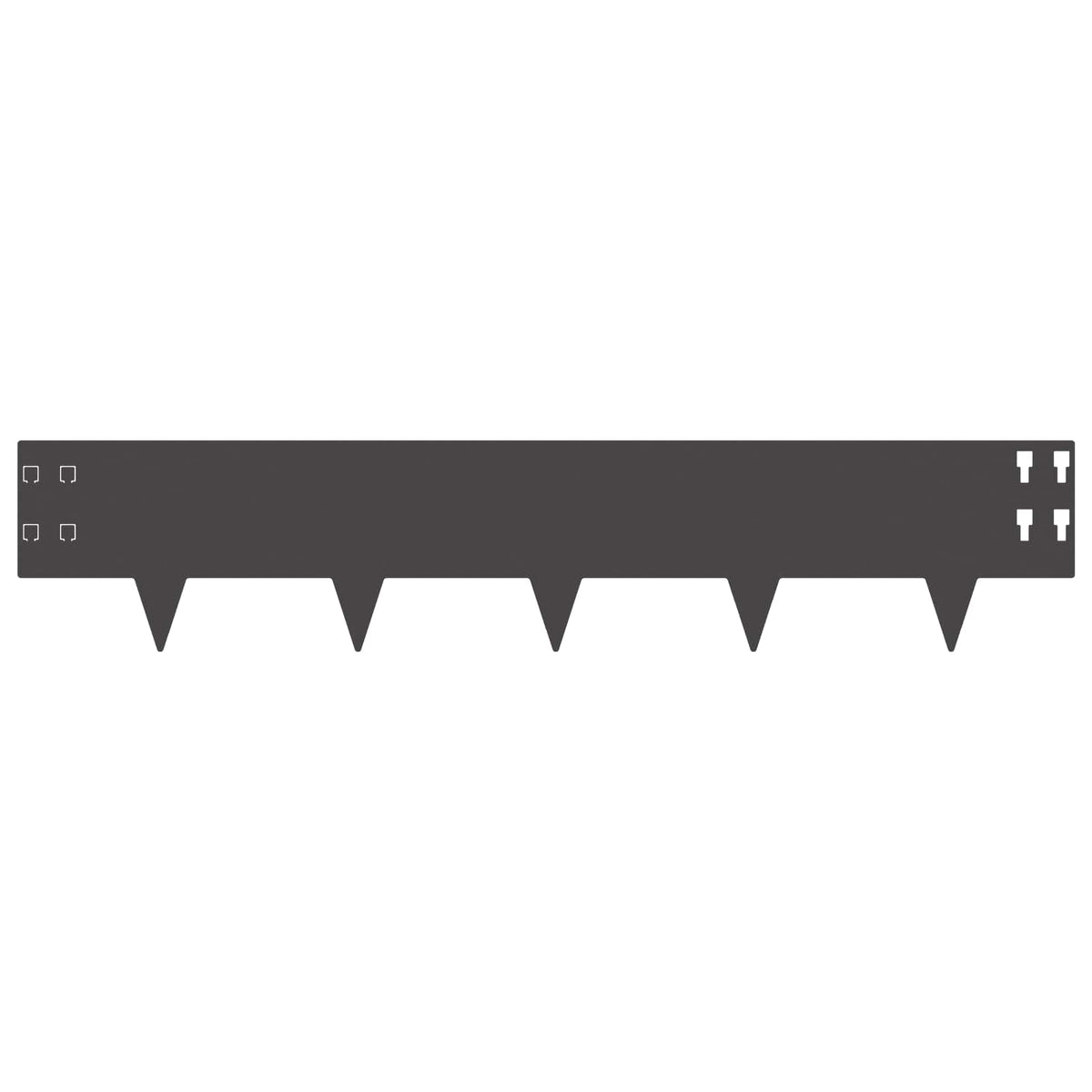 Lawn Edging 10 pcs 100 x 20 cm Steel Black