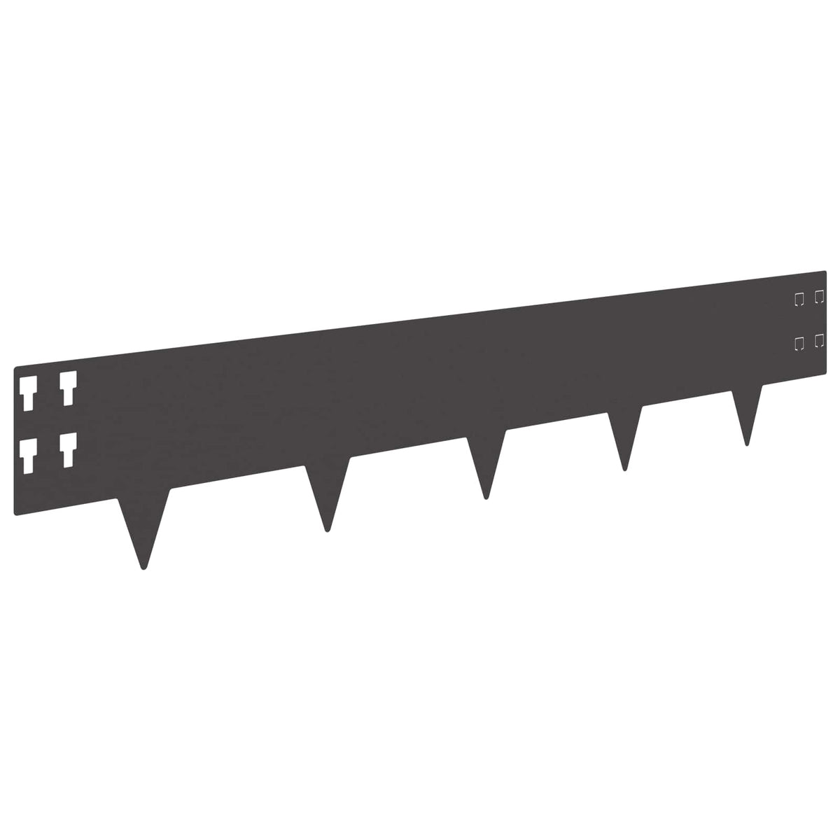 Lawn Edging 20 pcs 100 x 20 cm Steel Black