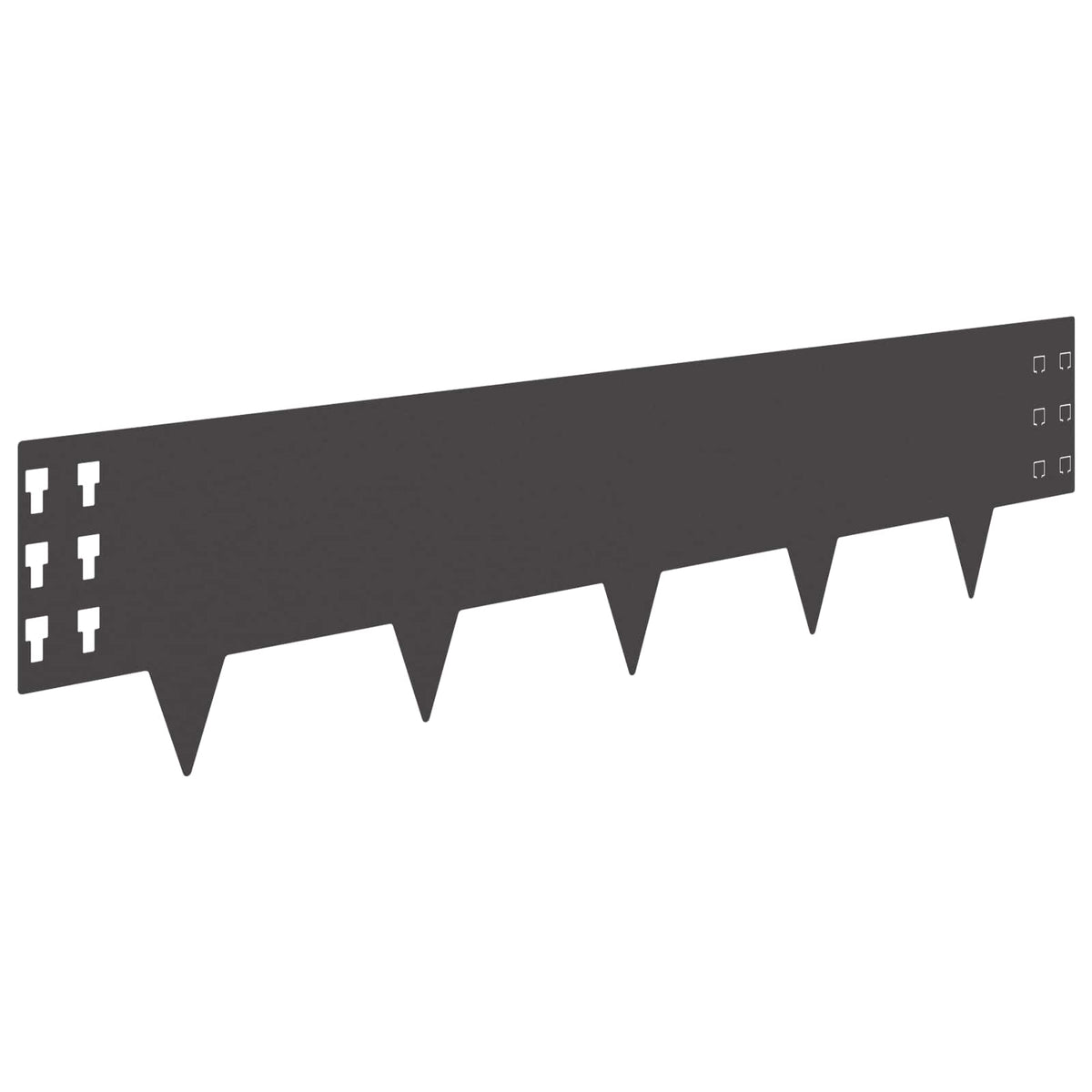 Lawn Edging 20 pcs 100 x 25 cm Steel Black