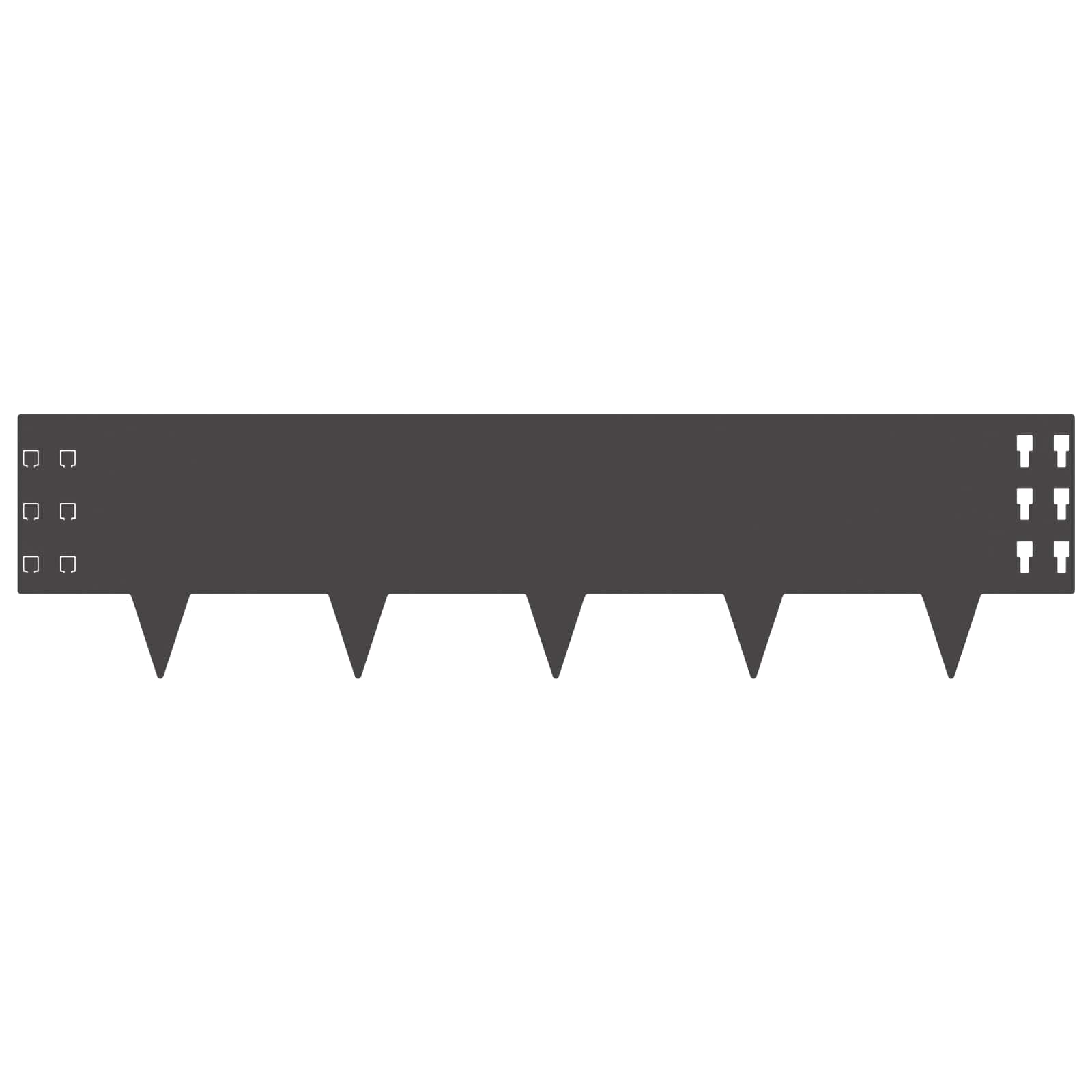 Lawn Edging 20 pcs 100 x 25 cm Steel Black